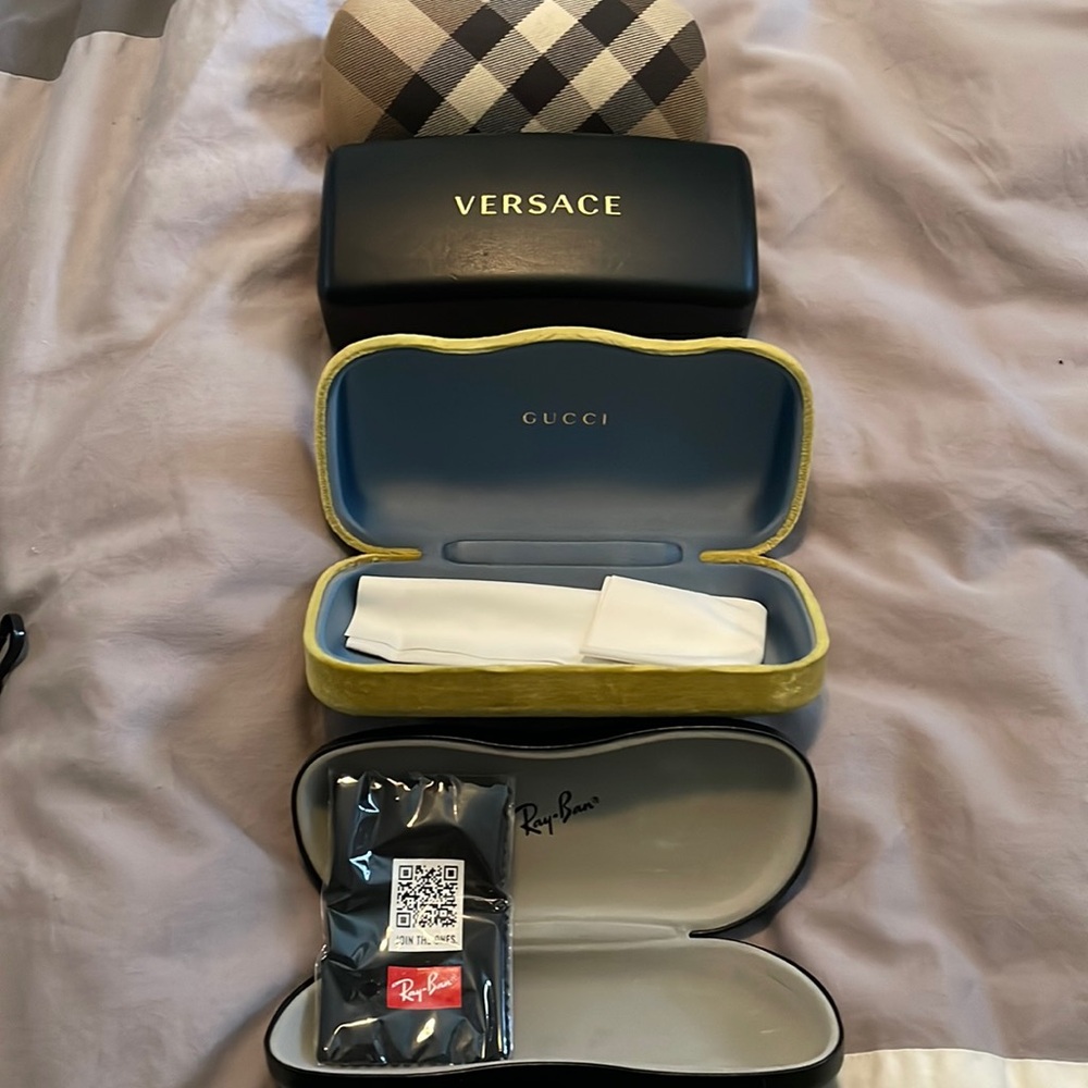 Designer sunglasses cases.